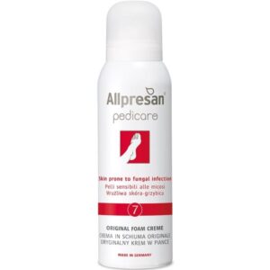 Allpresan Pedicare Foam Cream 7 10% Urea ja 1% klotrimasooliga – mikroobidevastase toimega vahtkreem, 125ml
